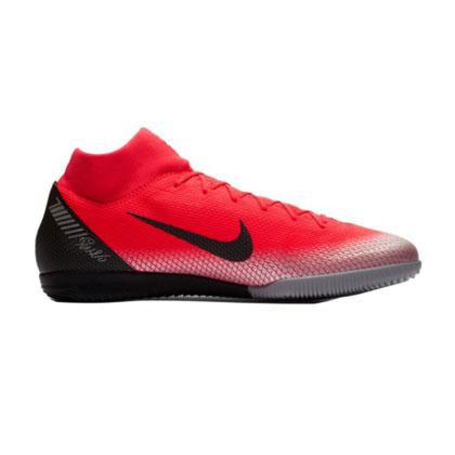 NIKE MEN SUPERFLY 6 ACADEMY IC INDOOR SOCCER SHOES -CRIMSON BLACK