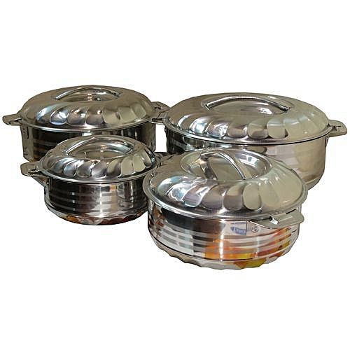 Generic 4 Piece Stainless Steel Food Server Hot Pots Set. 